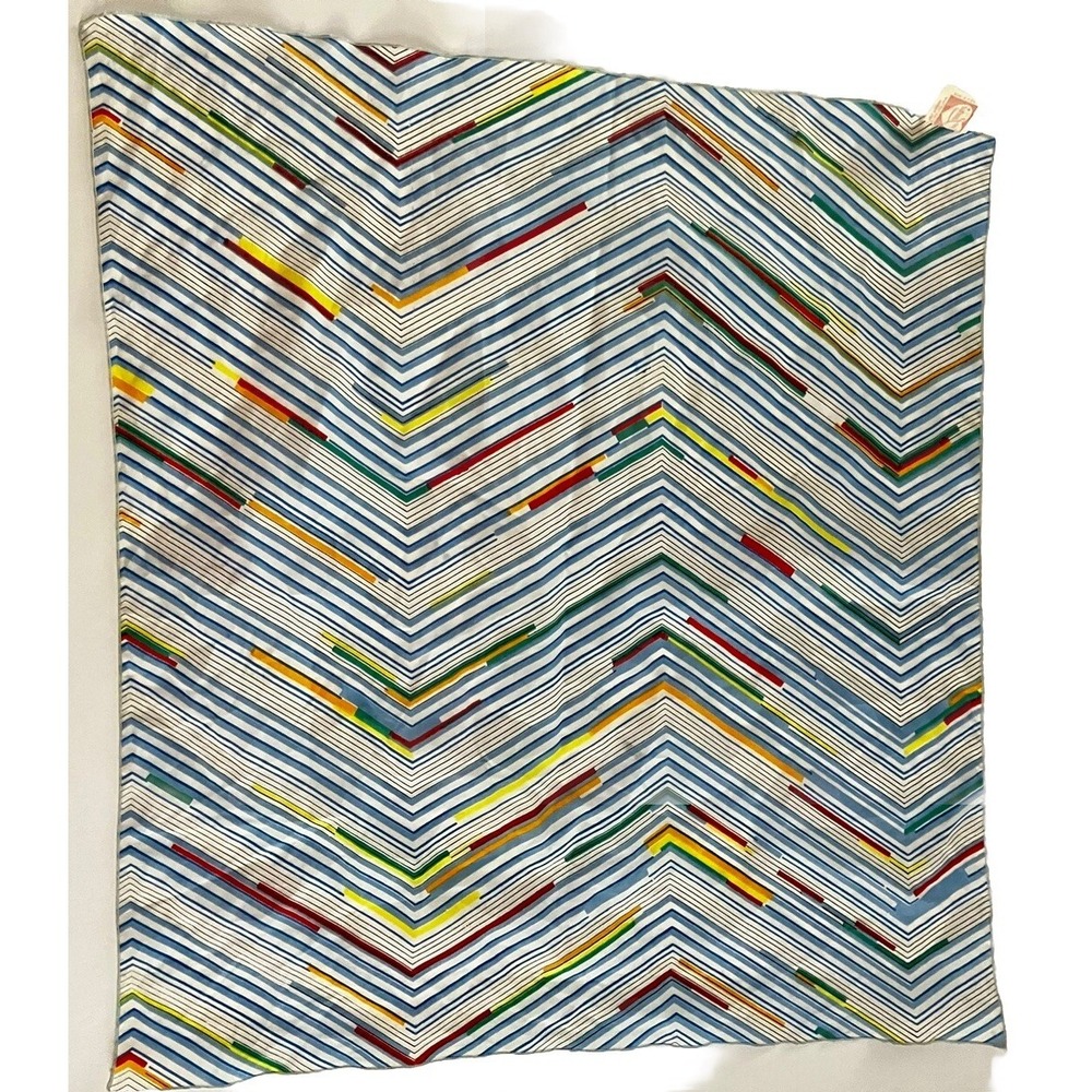 Vintage‎ Grannycore  Caro Laurie 1970s Scarf Handkerchief  Multi Color
